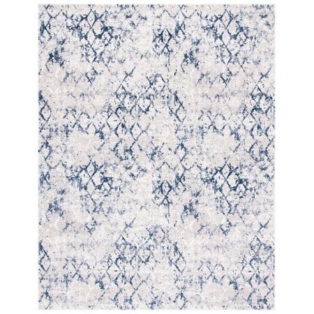 Safavieh 11 x 15 ft. Amelia 700 Contemporary Rectangle Rug, Grey & Navy ALA783H-1115